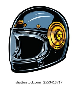 Manual Illustrator helmet vector design by drawing in Adobe Illustrator