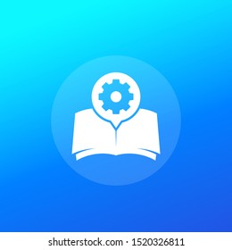 manual, instruction or user guide vector icon