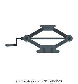 Manuelles Jack-Schraubensymbol. Flache Illustration eines manuellen Buchsen-SchraubenVektorsymbol einzeln auf weißem Hintergrund