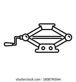 Icono manual de tornillo de jack. Icono de vector jack-tornillo manual de esquema para diseño web aislado en fondo blanco