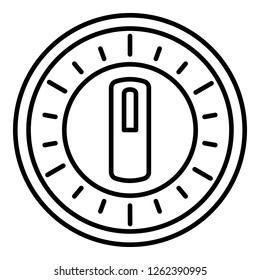 Manual kitchen timer icon. Outline manual kitchen timer vector icon for web design isolated on white background
