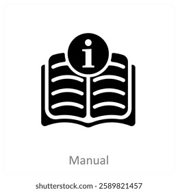 Manual and learning icon concept