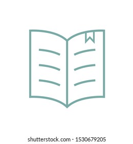 Manual line vector icon. Isolated on a white background. Education symbol.