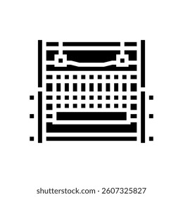 manual loom industry glyph icon vector. manual loom industry sign. isolated symbol illustration