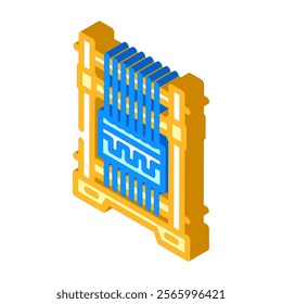 manual loom industry isometric icon vector. manual loom industry sign. isolated symbol illustration