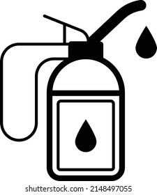 Manual Lubricant Pot Vector Icon Design, Motor Vehicle Service and automobile repair shop Symbol, Lorry spare parts Sign Automotive technician equipment stock illustration, Steel Oil Can Concept, 