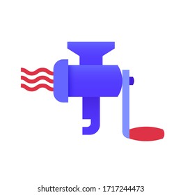 Manual meat grinder or hand mincer. Kitchen equipment