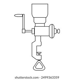 Manual Meat Grinder icon illustration design