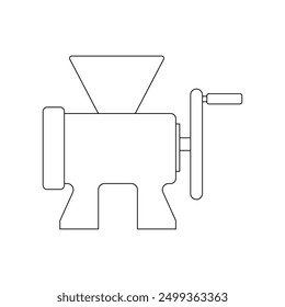 Manual Meat Grinder icon illustration design