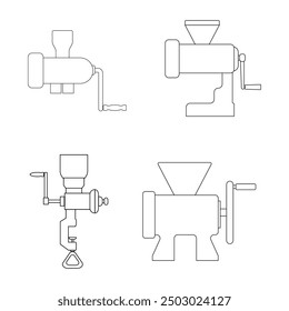 Manual Meat Grinder icon illustration design