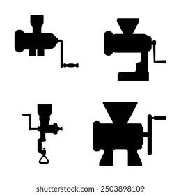 Manual Meat Grinder icon illustration design