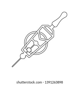 Manual Mechanical Drill Icon Element Construction Stock Vector (Royalty ...