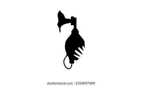 manual medical ventilator silhouette, high quality vector