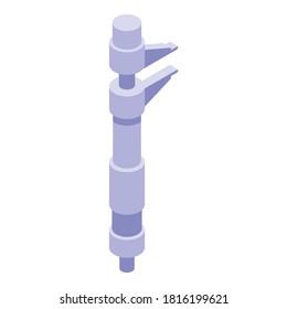 Manual micrometer icon. Isometric of manual micrometer vector icon for web design isolated on white background
