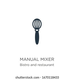 Manual mixer icon vector. Trendy flat manual mixer icon from bistro and restaurant collection isolated on white background. Vector illustration can be used for web and mobile graphic design, logo, 