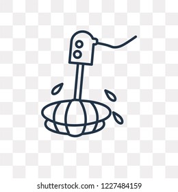 Manual mixer vector outline icon isolated on transparent background, high quality linear Manual mixer transparency concept can be used web and mobile