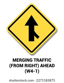 Manual on Uniform Traffic Control Device ( MUTCD ) EMERGING TRAFFIC FROM RIGHT AHEAD , Estados Unidos Road Symbol Sign with description 