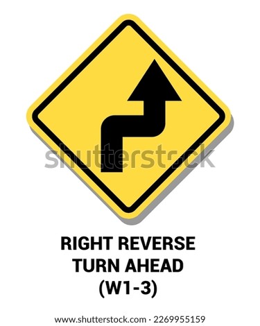 Manual On Uniform Traffic Control Device Right Reverse Road Sign Symbol