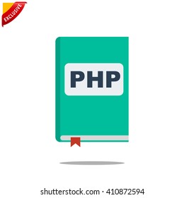 Manual Php Book Icon, Vector Handbook Php Icon, Isolated Book Icon