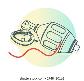 Manual Resuscitator - Non Invasive Ventilation Support - Icon as EPS 10 File
