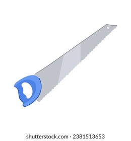 manual saw hand cartoon. timber carpenter, blade industry, sharp home manual saw hand sign. isolated symbol vector illustration