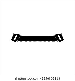 Manual Saw Icon, Saw Tool Icon Vector Art Illustration