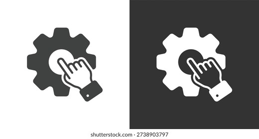 Manual Settings Control icon. Solid glyph series icon