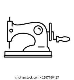 Manual sew machine icon. Outline manual sew machine vector icon for web design isolated on white background