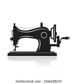 Manual sew machine icon. Simple illustration of manual sew machine icon for web design isolated on white background.