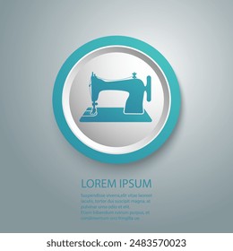 Icono de máquina de coser manual. Ilustración simple del icono manual de la máquina de coser para el Diseño web aislado en el fondo blanco