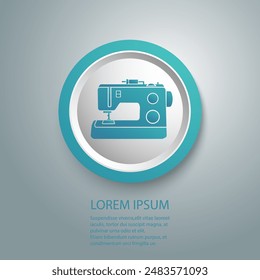 Manual sew machine icon. Simple illustration of manual sew machine icon for web design isolated on white background