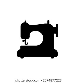 Manual sew machine silhouette icon vector design.