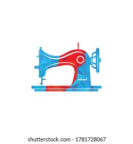 Manual sew machine vector icon. Simple illustration of manual stitching machine icon for web design isolated on white background.