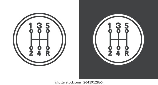 manual shift icon symbol illustration logo