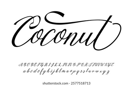 Manual signature for documents on white background. Hand drawn Calligraphy lettering Vector illustration