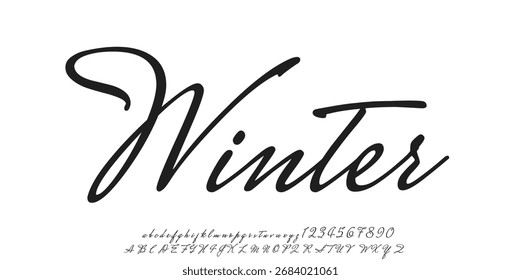 Manual signature for documents on white background. Hand drawn Calligraphy lettering Vector illustration