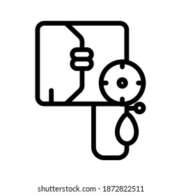 Manual tensimeter line icon. simple design editable. design vector illustration