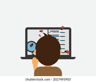 Manual Tester And Automated Software Tester Bug To Do QA Testing To Test Software 