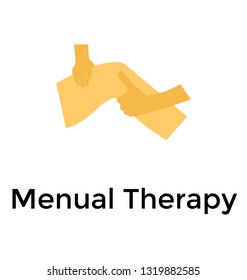 Manual Therapy, Body Massage Icon Design 