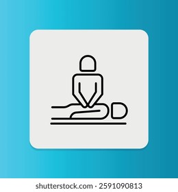 Manual Therapy icon. Editable stroke. Vector illustration