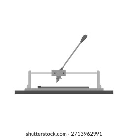 ferramenta de corte de telha manual para pontuação e encaixe de telhas cerâmicas de piso, design plano vetor illation.a equipamento manual para o corte de telhas com uma lâmina de roda, usado em trabalhos de construção e reparação