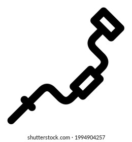 Manual Traditional Hand Drill in Outline Icon