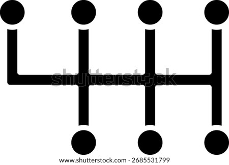Manual Transmission Gear Shift Pattern Icon