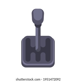 Manual transmission. Gearbox icon isolated on white background. Car gear shifting for speed. Flat design. Vector illustration.