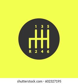 Manual Transmission icon flat. 