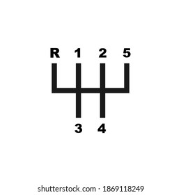 Manual Transmission icon. Modern design flat style.Vector illustration. Eps 10