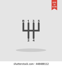 Manual Transmission icon. Modern design flat style