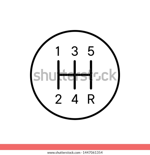 Manual Transmission Icon Vector Gearbox Sign Stock Vector (Royalty Free ...