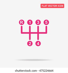 Manual transmission sign icon. Vector concept illustration for design.