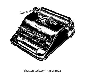 Manual Typewriter - Retro Clip Art